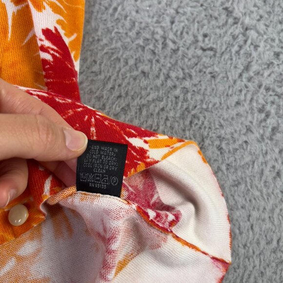 Lafayette 148 NY Cardigan Sweater Top Set Womens Small Orange Fall Leaves Button - Picture 11 of 13